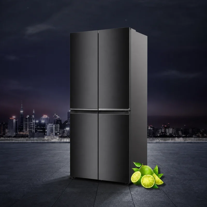 Dark four-door fresh-keeping refrigerator
