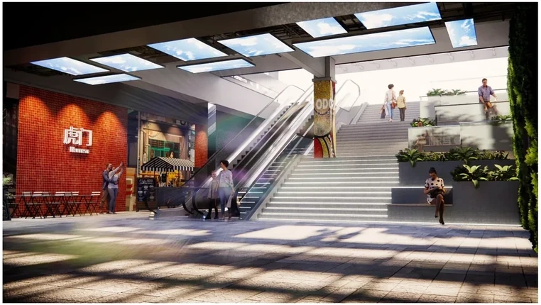 Entrance of the Dongguan commercial project