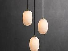 Group of oval pendant lights
