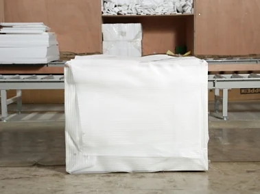 Tightly wrap the cabinet wholly with stretch film.