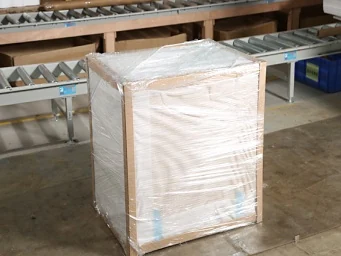 Label the cabinet with shipping mark.